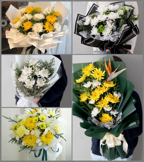 广东揭阳市揭西县河婆街道白事花束代送